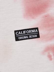 Manfinity Men Tie Dye Letter Patched Detail Tee - Multicolor - View 4