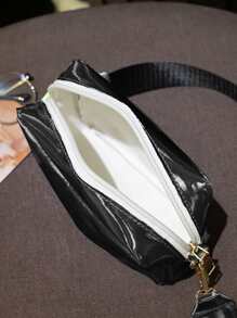 Yogodlns 迷你鐳射字母圖案方包 - 黑色 - 查看 3