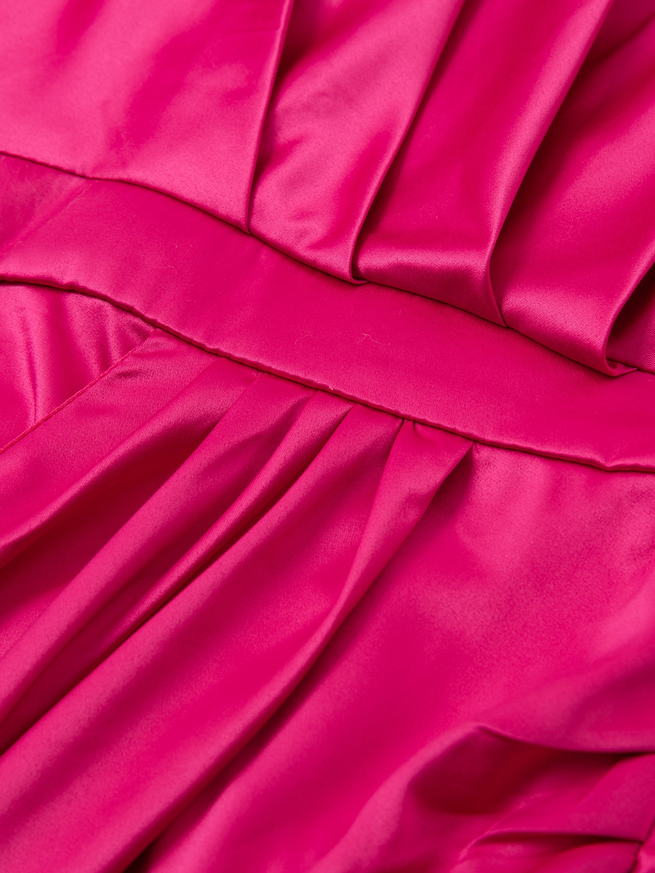 Glamaker One Shoulder Batwing Sleeve Tulip Hem Satin Dress SHEIN USA