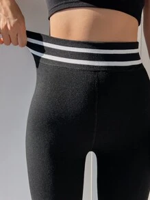 DAZY Quần tất in sọc - màu đen - Xem 6