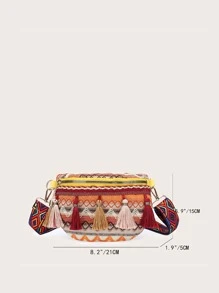Tassel Decor Bum Bag - Multicolor - View 3