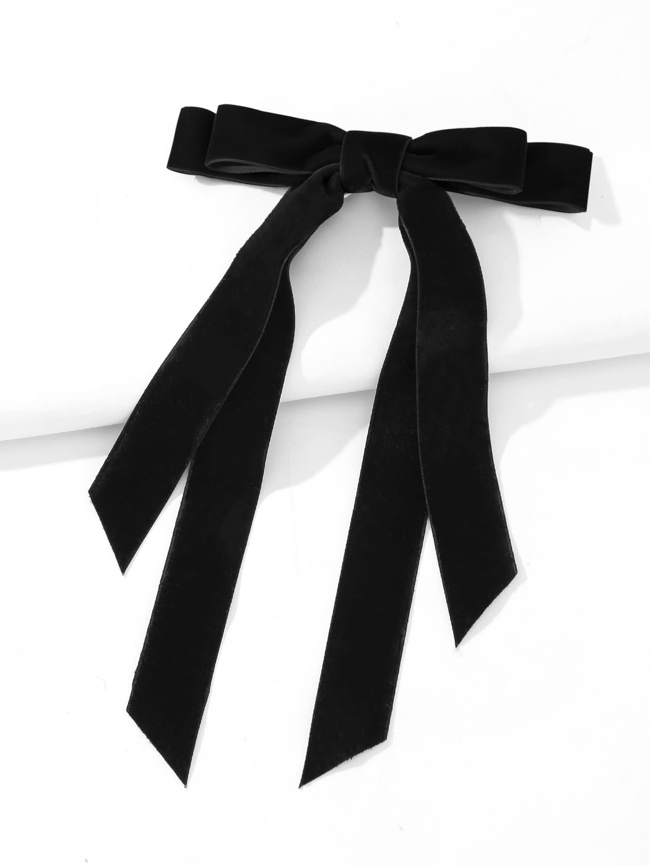 皇室蝴蝶結裝飾髮夾，適用於日常穿著 - 黑色 - 查看 1