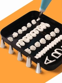 24pcs Stainless Steel Piping Nozzle - Silver - View 2