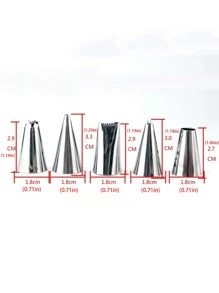 24pcs Stainless Steel Piping Nozzle - Silver - View 3