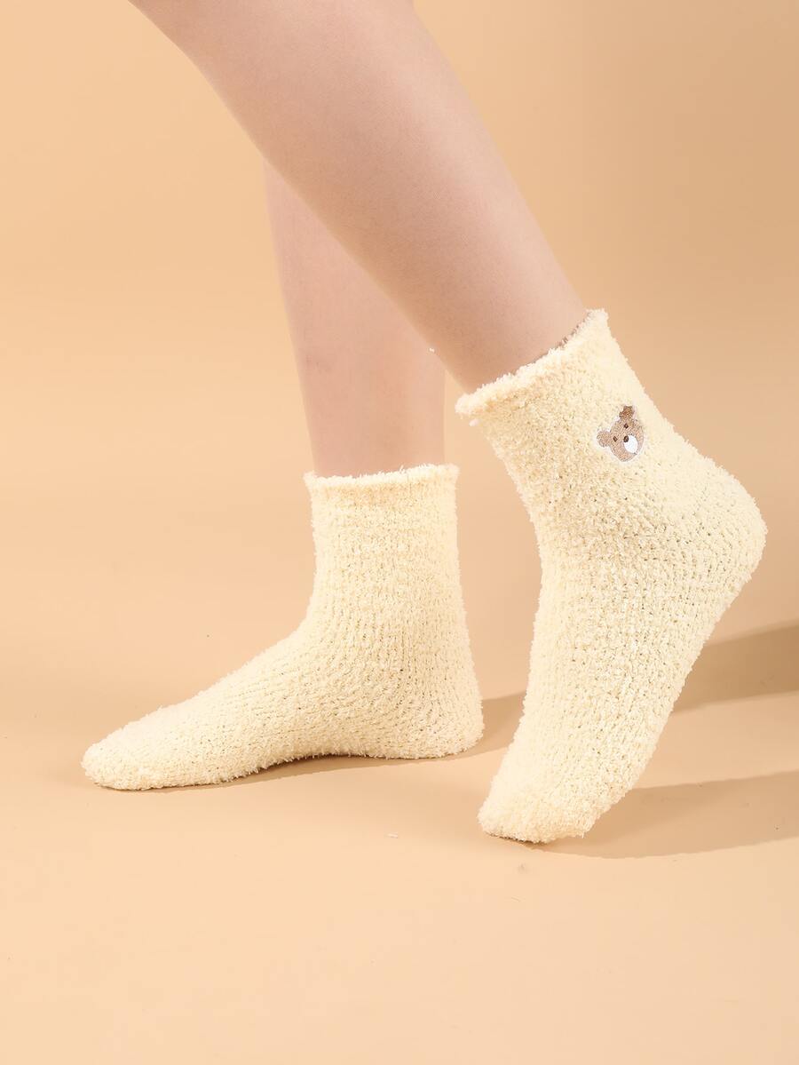 Vớ mờ thêu hoạt hình - Màu vàng - Xem 1