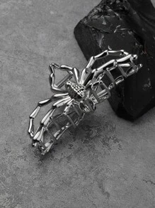 Spider Design Hair Claw For Daily Use For Girls Hairstyles Casual Street Halloween Fall Winter Hair Clip Claw Clip Hair Accessories For Women For Vacation Outfits Woman - Silver - View 1