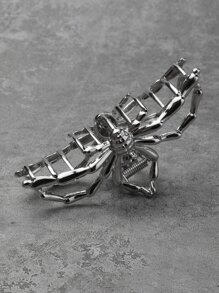 Spider Design Hair Claw For Daily Use For Girls Hairstyles Casual Street Halloween Fall Winter Hair Clip Claw Clip Hair Accessories For Women For Vacation Outfits Woman - Silver - View 3