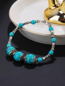 Hombres Pulsera con diseño de turquesa - Azul - Ver 4