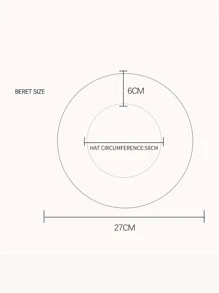 1入組女士大碼時尚羊毛貝雷帽帽帶鬼刺繡設計合適適合萬聖節禮物,萬聖節派對,日常穿著 - 黑色 - 查看 3
