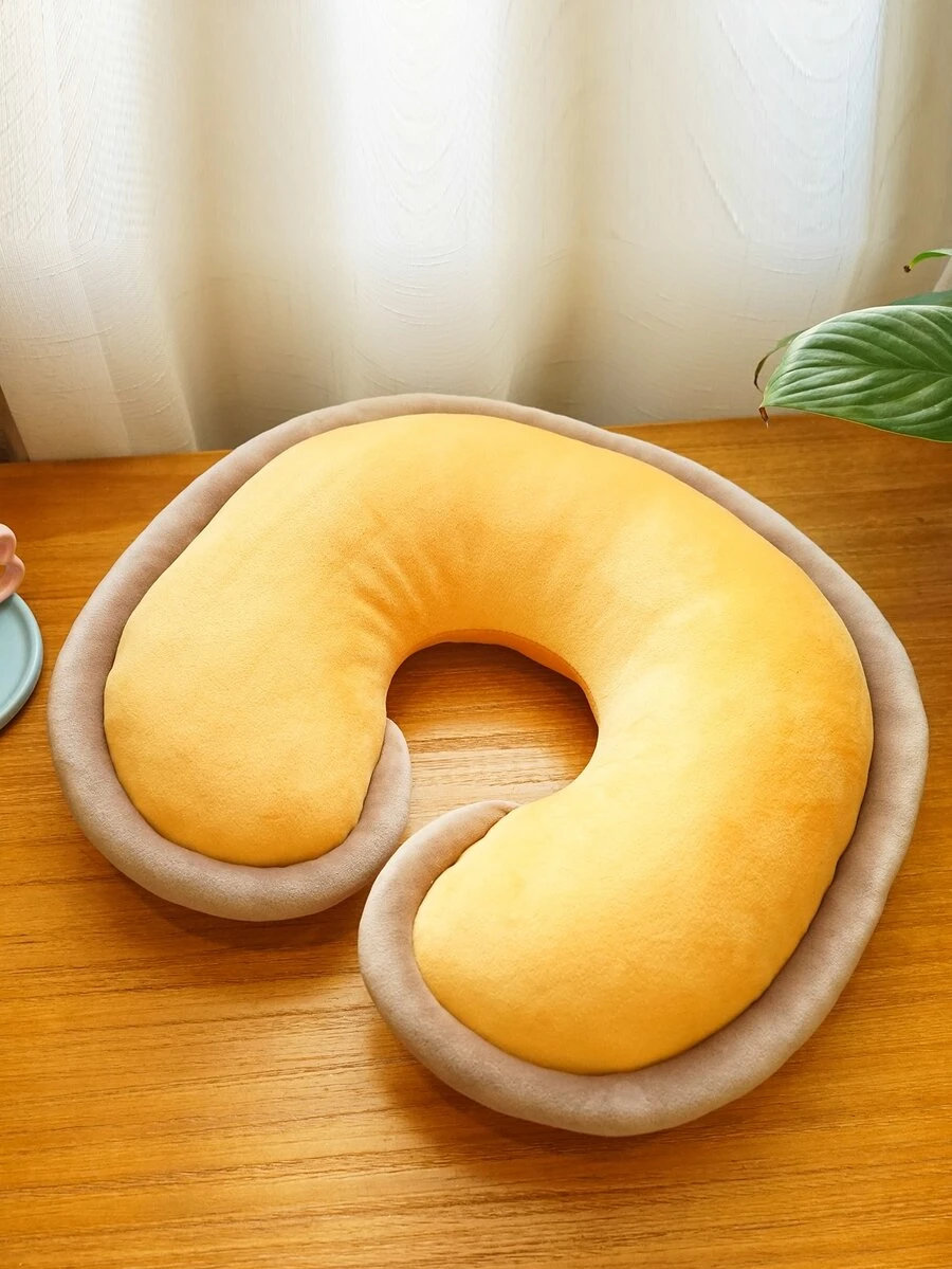 1 pieza Funda para almohada de dos tonos en forma U - Naranja - Ver 1