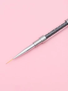 1pc Double-ended Nail Brush - Black - View 6