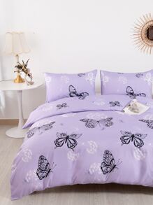 Set colcha sin relleno con mariposa & con patrón de diente de león - Multicolor - Ver 9