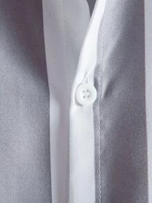 Manfinity Homme 男士豎條紋前排扣襯衫 - 彩色 - 查看 5