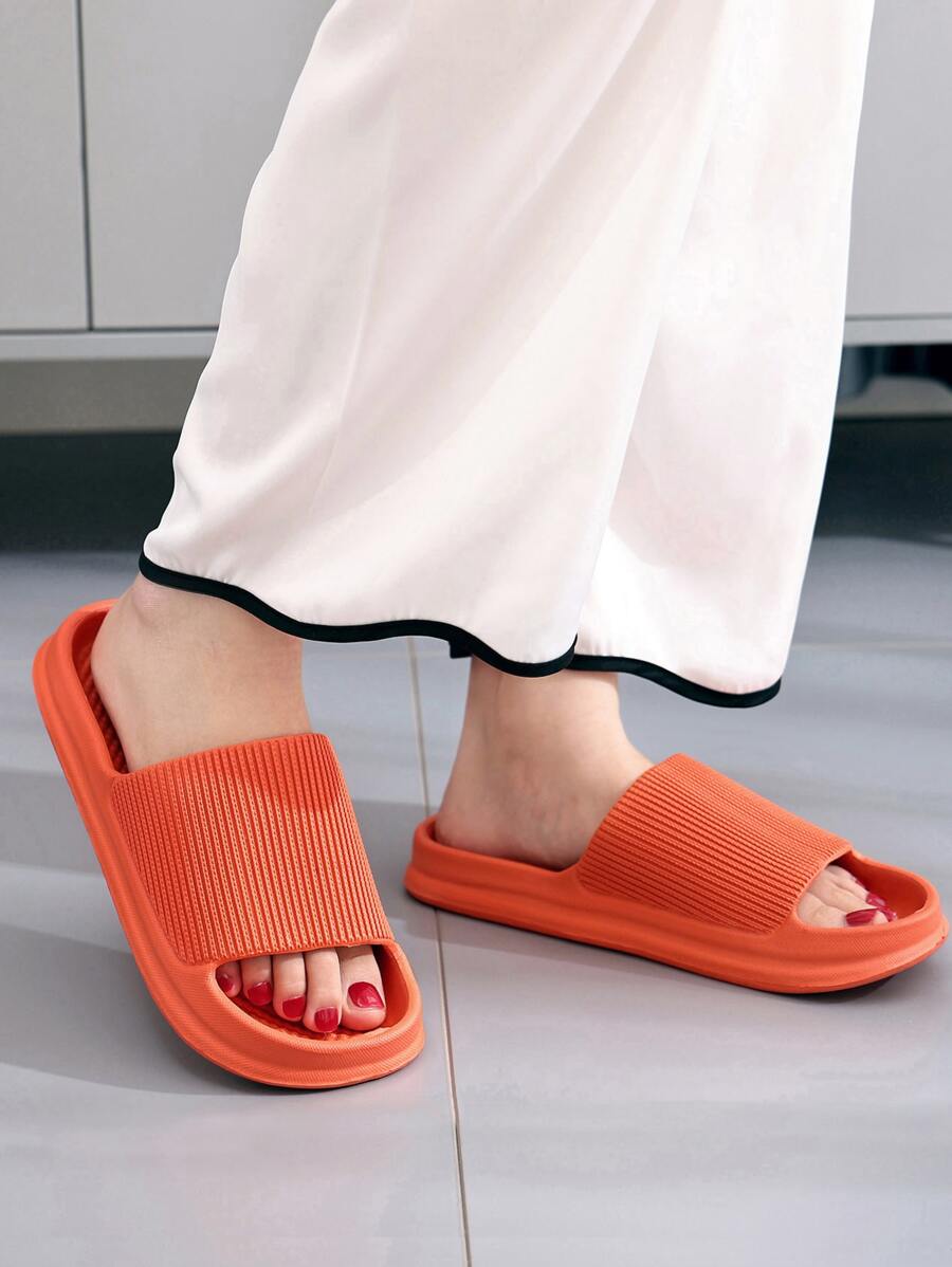 Chanclas minimalistas de una sola banda para mujer - Naranja - Ver 1