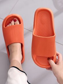 Chanclas minimalistas de una sola banda para mujer - Naranja - Ver 2