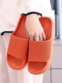Chanclas minimalistas de una sola banda para mujer - Naranja - Ver 3