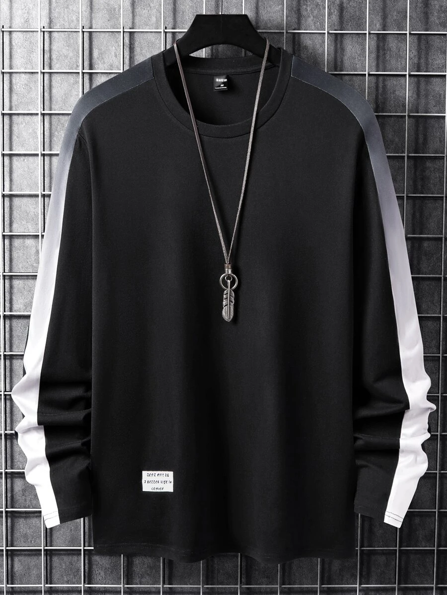 Manfinity Homme Tops Nam Khối Màu Giải trí - màu đen - Xem 1