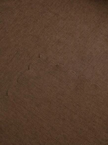 Mantel unicolor ribete en abanico - Café integral - Ver 2