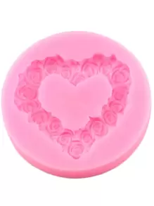 1 个花朵和心形 DIY 硅胶模具 - 粉色 - 查看 3