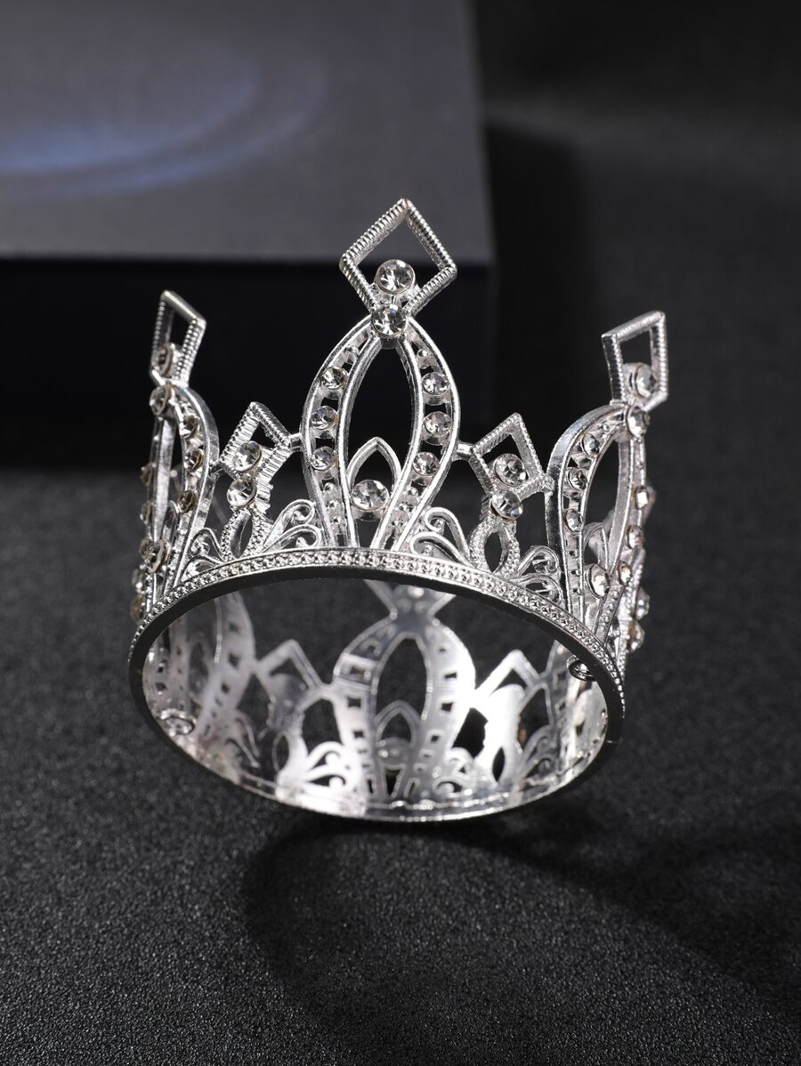 Băng đô thiết kế vương miện Rhinestone - Bạc - Xem 1