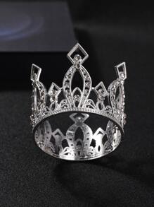 Băng đô thiết kế vương miện Rhinestone - Bạc - Xem 3