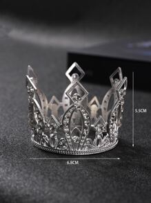 Băng đô thiết kế vương miện Rhinestone - Bạc - Xem 4