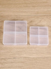 Hộp lưu trữ đồ trang sức trong suốt 1pc - Trong sáng - Xem 2