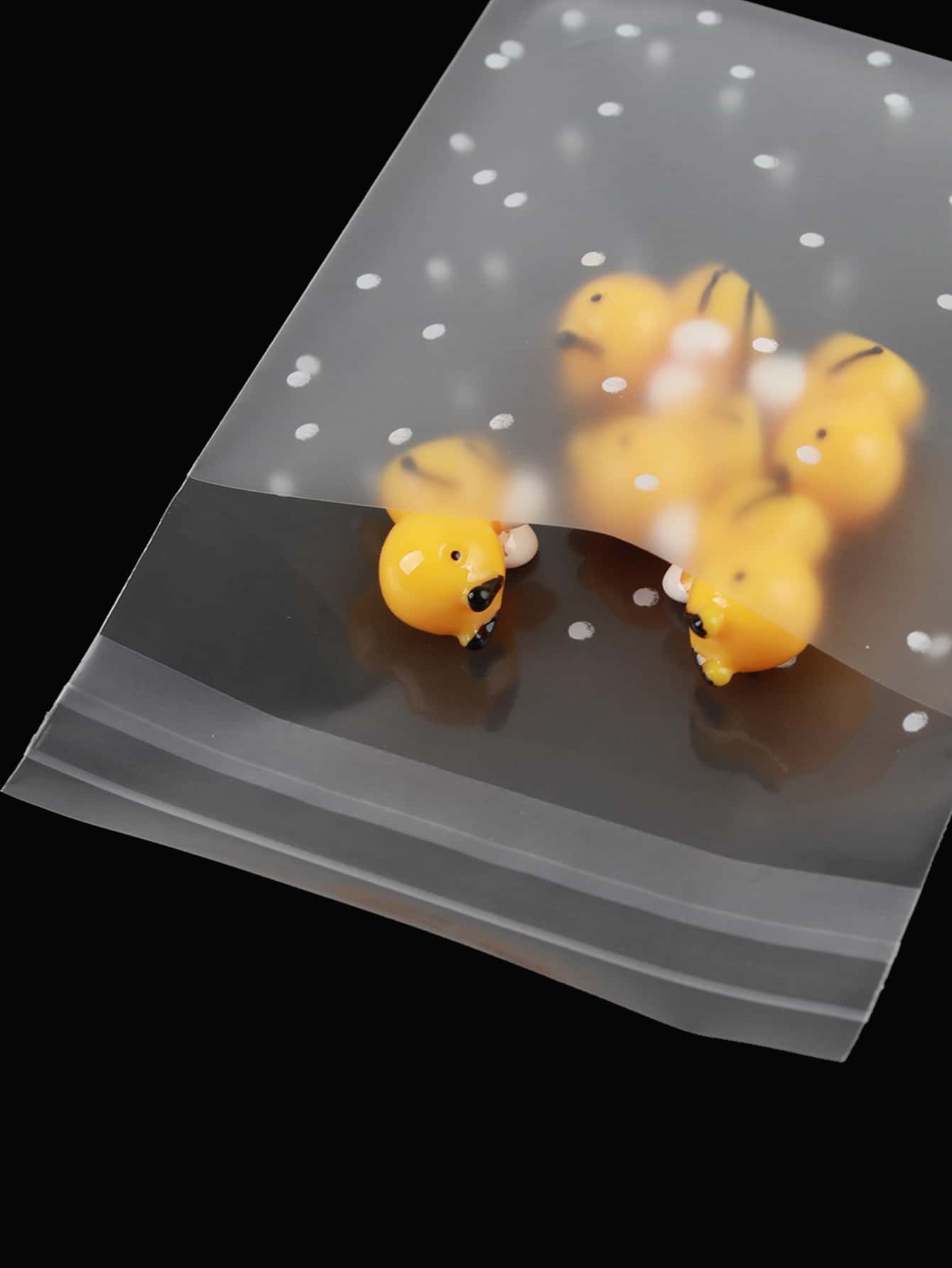 100 Cái Túi Gói Quà In Chấm, Túi Gói PP Trong Suốt Đơn Giản Chấm Bi Cho Quà Tặng - trắng - Xem 1