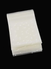 100 Cái Túi Gói Quà In Chấm, Túi Gói PP Trong Suốt Đơn Giản Chấm Bi Cho Quà Tặng - trắng - Xem 4