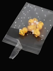 100 Cái Túi Gói Quà In Chấm, Túi Gói PP Trong Suốt Đơn Giản Chấm Bi Cho Quà Tặng - trắng - Xem 5