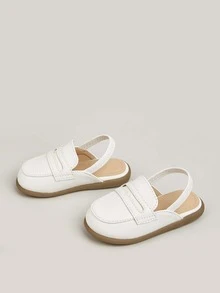 Girls Minimalist Slingback Flats - White - View 3