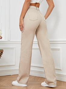 SHEIN Tall High Waist Straight Leg Jeans