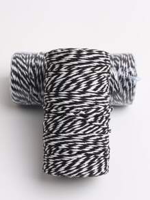 1 carrete Hilo DIY de dos tonos - Blanco y Negro - Ver 1