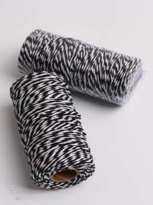 1 carrete Hilo DIY de dos tonos - Blanco y Negro - Ver 3