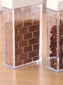 6pcs Clear Spice Jar - White - View 5