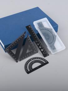 1 set Righello multifunzione in lega, Righelli - nero - Visualizzare 6