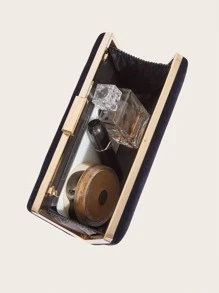 Mini Minimalist Chain Box Bag - Black - View 7