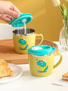 1 pieza Taza mug con patrón de dinosaurio - Multicolor - Ver 2