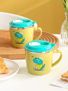 1 pieza Taza mug con patrón de dinosaurio - Multicolor - Ver 3