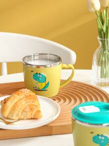 1 pieza Taza mug con patrón de dinosaurio - Multicolor - Ver 5