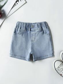 Denim em bé Túi màu trơn - Rửa nhẹ - Xem 1