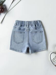 Denim em bé Túi màu trơn - Rửa nhẹ - Xem 2
