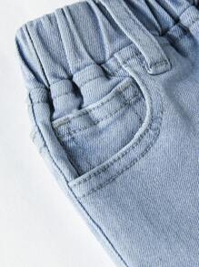 Denim em bé Túi màu trơn - Rửa nhẹ - Xem 4