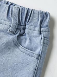 Denim em bé Túi màu trơn - Rửa nhẹ - Xem 5