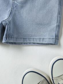 Denim em bé Túi màu trơn - Rửa nhẹ - Xem 7