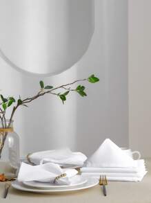 6pcs Solid Cloth Napkin