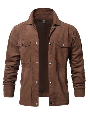 Herren Jacke Mit Klappentaschen Und Knopfleiste