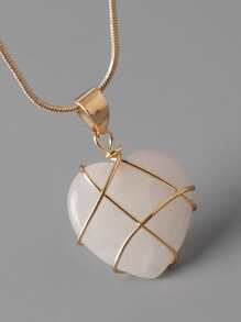 時尚流行男士心形吊墜項鍊，適合珠寶禮物和時尚外觀