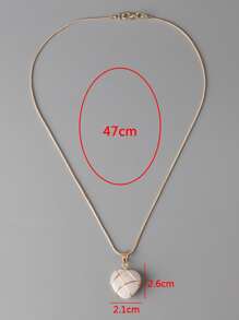 時尚流行男士心形吊墜項鍊，適合珠寶禮物和時尚外觀