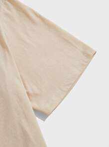 Manfinity VCAY Loose Men's Cotton Letter & Animal Print T-Shirt - Beige - View 4